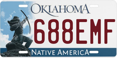 OK license plate 688EMF