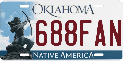 OK license plate 688FAN