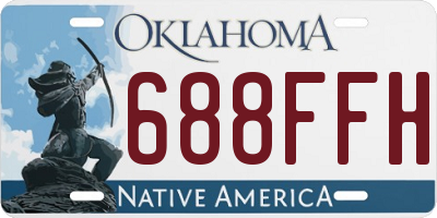 OK license plate 688FFH