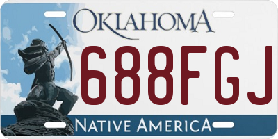 OK license plate 688FGJ