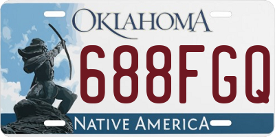 OK license plate 688FGQ