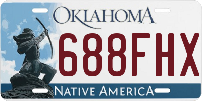 OK license plate 688FHX
