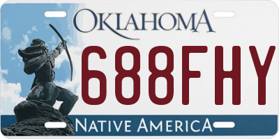 OK license plate 688FHY