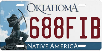 OK license plate 688FIB