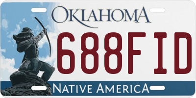 OK license plate 688FID