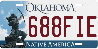 OK license plate 688FIE