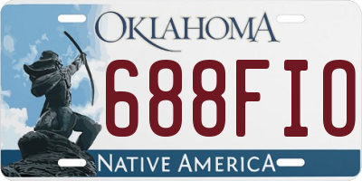 OK license plate 688FIO