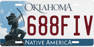 OK license plate 688FIV