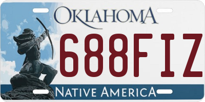 OK license plate 688FIZ