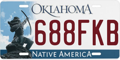 OK license plate 688FKB