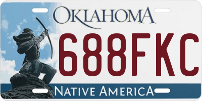 OK license plate 688FKC