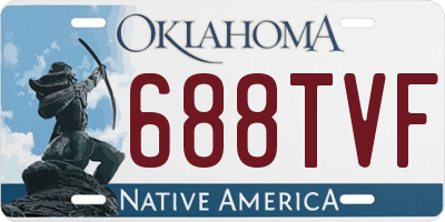 OK license plate 688TVF