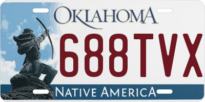 OK license plate 688TVX