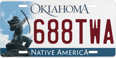 OK license plate 688TWA