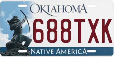 OK license plate 688TXK
