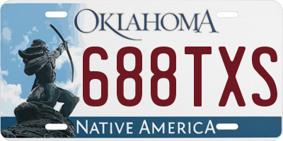 OK license plate 688TXS