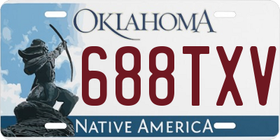 OK license plate 688TXV