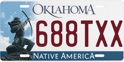 OK license plate 688TXX