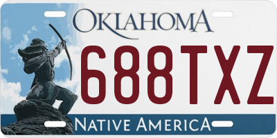 OK license plate 688TXZ
