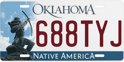 OK license plate 688TYJ