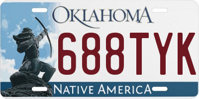 OK license plate 688TYK