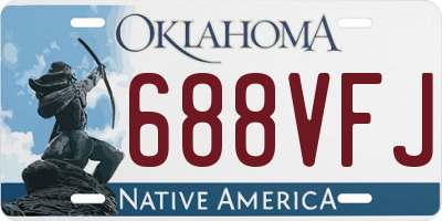 OK license plate 688VFJ