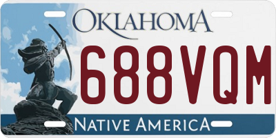 OK license plate 688VQM
