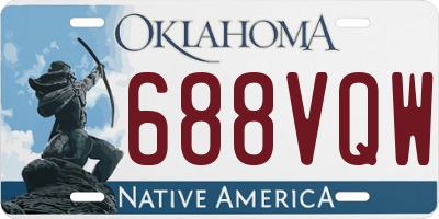 OK license plate 688VQW