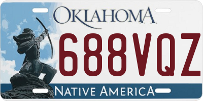 OK license plate 688VQZ