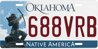 OK license plate 688VRB