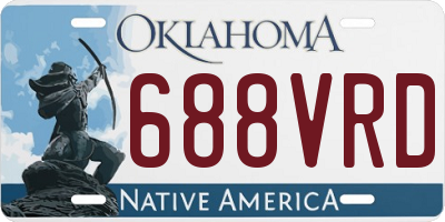 OK license plate 688VRD