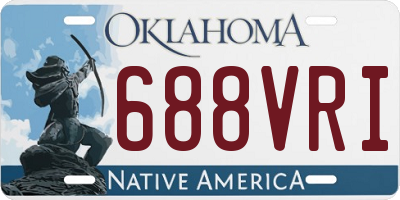OK license plate 688VRI