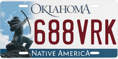 OK license plate 688VRK