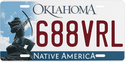 OK license plate 688VRL