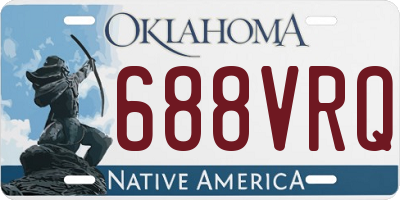 OK license plate 688VRQ