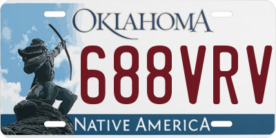 OK license plate 688VRV