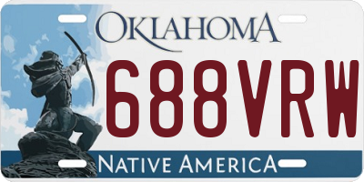 OK license plate 688VRW