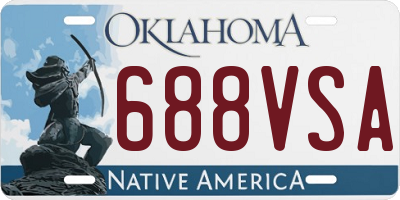 OK license plate 688VSA