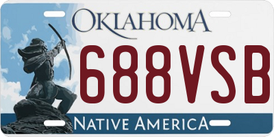 OK license plate 688VSB