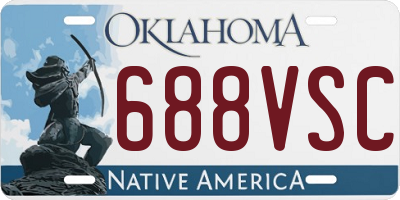 OK license plate 688VSC