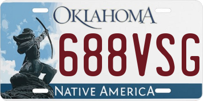 OK license plate 688VSG