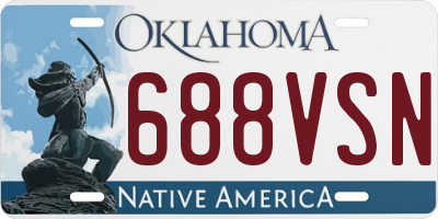 OK license plate 688VSN