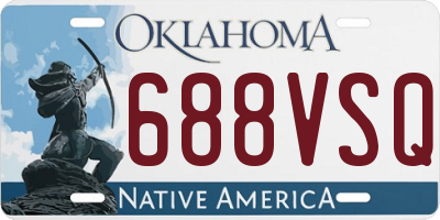 OK license plate 688VSQ