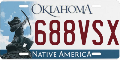 OK license plate 688VSX