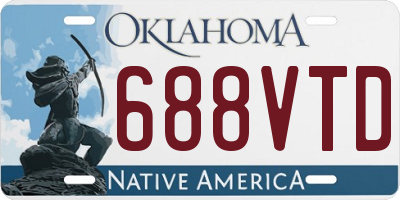 OK license plate 688VTD