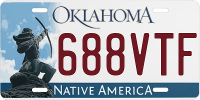 OK license plate 688VTF