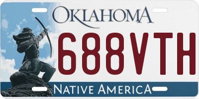 OK license plate 688VTH