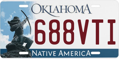 OK license plate 688VTI