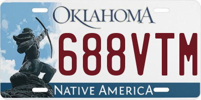 OK license plate 688VTM
