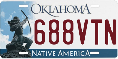 OK license plate 688VTN